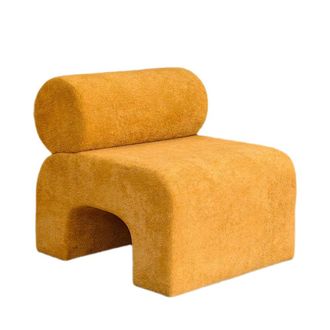 DRAWER Sill&oacute;n de tela suave - amarillo mostaza