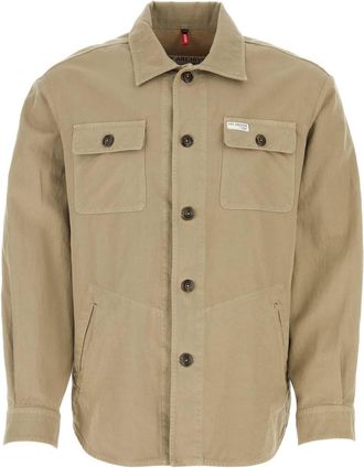 Fay Cappuccino Cotton Blend Shirt