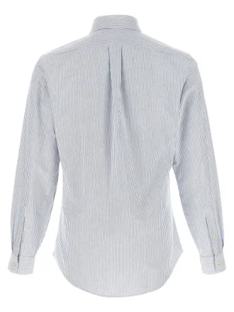 Polo Ralph Lauren Striped Oxford Cotton Shirt - Blue