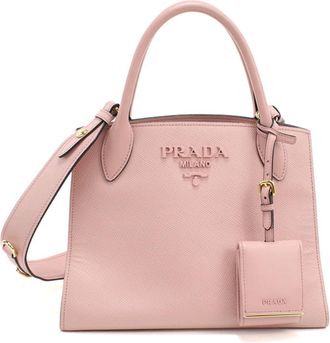 Prada Pink Leather Tote Bag (Pre-Owned)