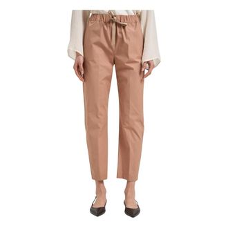 Semicouture Regular Cropped Broek - Dames - Vrijetijds broeken - Roze - S - Katoen - Broeken