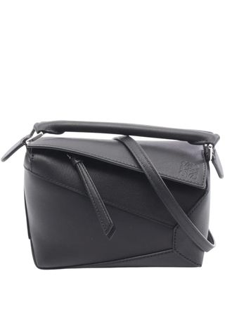 Loewe 2010-2025 Mini Calfskin Puzzle Edge satchel - Black