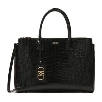 Kazar Elegante zakelijke stijl handtas - Dames - Handtassen - Zwart - ONE Size - Leer - Tassen