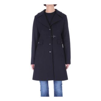 Fay Single-Breasted Coats, female, Black, XL, Single-Breasted Coat