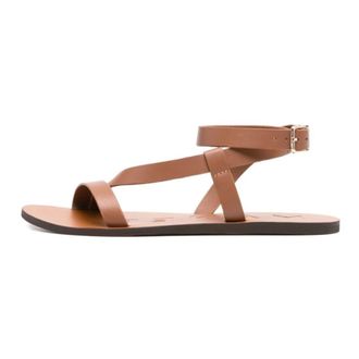 Maneb&igrave; Flat Sandals, female, Brown, Size: 10 US Manebi Sandals Brown