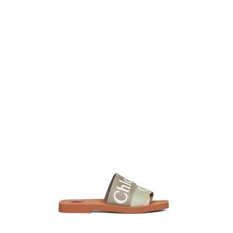 Chlo&eacute; Sliders, female, Green, Size: 6 US Woody Flat Sandals