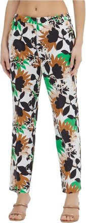Giorgio Grati Jungle Print Katoenen Broek - Dames - Slim Fit Broeken - Veelkleurig - M - Katoen - Broeken