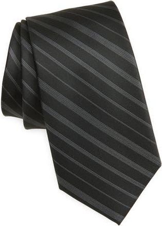 Calvin Klein Sawyer Stripe Tie in Black at Nordstrom Rack
