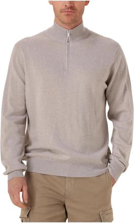 FILIPPO DE LAURENTIIS Mezza Zip Ml - Heren - Coltruien - Beige - M - Truien & Vesten