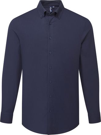 Premier Heren Supreme Oxford Formeel Overhemd Met Lange Mouwen (Marine)