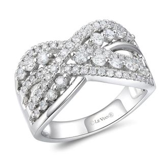 Le Vian Ladies Platinum Rings set in 14K Strawberry Gold