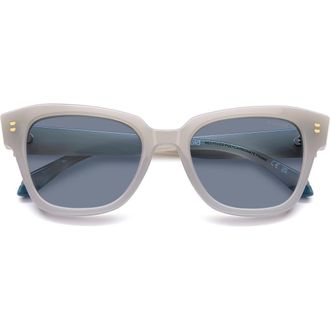 Polaroid 51mm Polarized Cat Eye Sunglasses in White/Blue Pz at Nordstrom