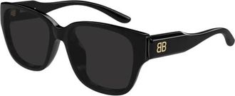 Balenciaga Nova Square Af Zonnebril - unisex - Zonnebrillen - Zwart - 56 MM - Nylon - Accessoires