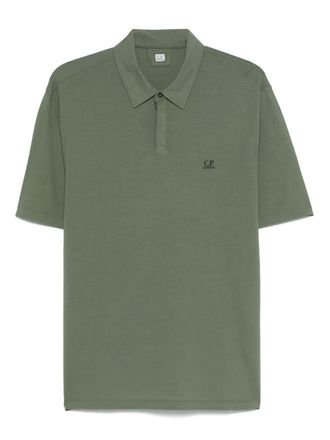 C.P. Company crepe jersey polo shirt - men - Cotton - S - Green