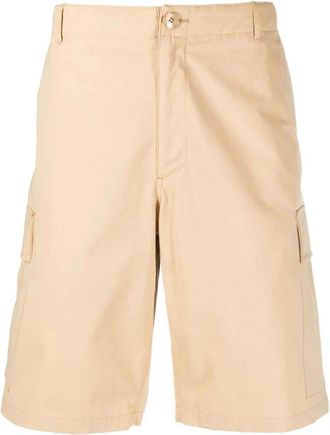 Kenzo Cargo Shorts - Heren - Korte Broeken - Beige - 2XS - Katoen - Korte Broeken