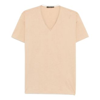 Fabiana Filippi T-Shirts, female, Beige, Size: 2XS V-neck T-shirt
