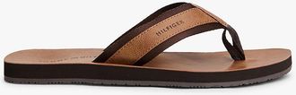 Tommy Hilfiger Mens Pebbled Flip Flop - Brown - US 7 / EU 39.5