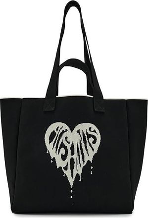 AllSaints Izzy Heart E/W Tote Tote Handbags Black, Polyester