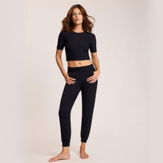 Commando Womens Butter high rise jogger in black Viscose - Size X-Small