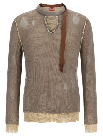 Diesel Gray Cotton Mens Cardigan