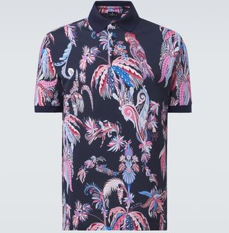 Etro Printed cotton piqu&eacute; polo shirt