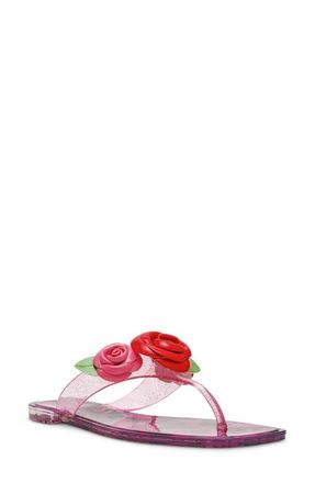 Betsey Johnson Trenten Jelly Flip Flop in Fuchsia/Rose at Nordstrom, Size 10