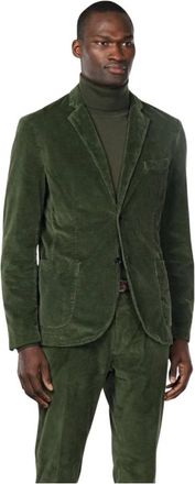 Mason's Tiziano Blazer - Heren - Blazers - Groen - XL - Katoen - Jassen