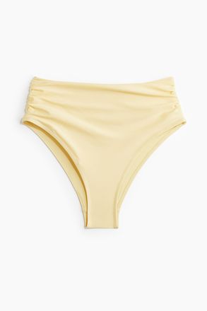 H&M Cheeky Bikinihose High Waist - Hellgelb
