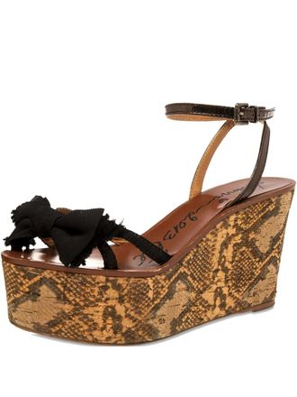 Lanvin 485891 Black - women - Leather/Leather/Canvas/Leather/Rubber - 39 - Brown