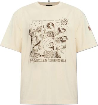 Moncler Apr&egrave;s-Ski T-shirt - Heren - T-shirts - Beige - S - Katoen - Tops