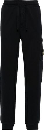 Stone Island Compass-badge cotton track pants - men - Cotton - S - Blue