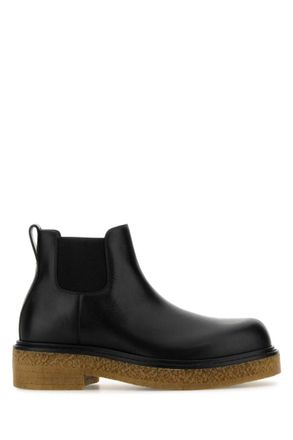 Bottega Veneta Black Chelsea Ankle Boots