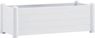vidaXL Arriate Elevado De Jard&iacute;n Pp Blanco 100x43x35 Cm Vidaxl