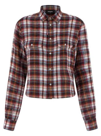 Dsquared2 Red Slim Checks Shirt