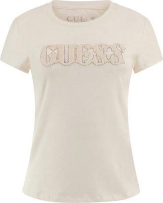 Guess Mujer, Camisetas, Beige, Talla: M