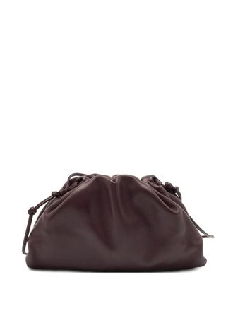 Bottega Veneta mini Pouch gathered leather clutch - women - Leather/Leather - One Size - Brown