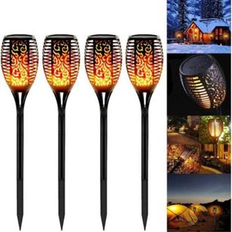 OEM Antorchas De Jard&iacute;n, Paquete De 4 Antorchas Solares Led Con Forma De Llama, Resistentes Al Agua Ip65, L&aacute;mpara Decorativa Y Luz Solar, Decoraci&oacute;n Para 