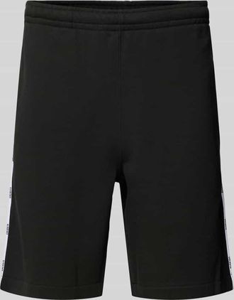 Lacoste Regular Fit Sweatshorts mit Galonstreifen in Black, Gr&ouml;&szlig;e S