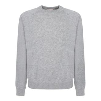 Herno Truien & Vesten, Heren, Grijs, M, Kasjmier, Pull Giro 100 Cashmere