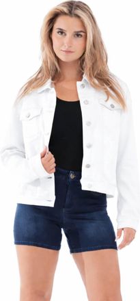 1822 Denim Classic Better Butter Jean Jacket In White