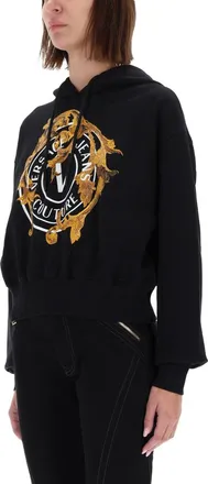 Versace Jeans Couture V-Emblem Baroque Sweatshirt - Black