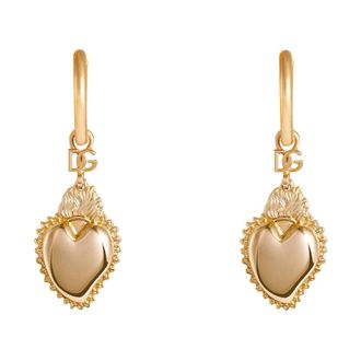 Dolce & Gabbana Hart Hanger - Dames - Oorbellen - Geel - ONE Size - Accessoires
