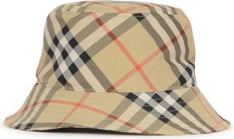 Burberry EKD Bucket Hat - Heren - Hoeden - Beige - S - Polyester - Accessoires