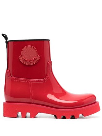 Moncler Stivaletti con applicazione - Rosso