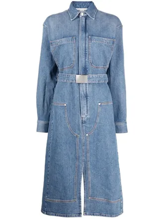Stella McCartney Blousejurk met ceintuur - Blauw