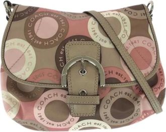 Coach Pre-owned Cross Body Bags, female, Multicolor, Size: ONE SIZE Pre-owned Nylon Shoulder Bag