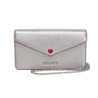 Miu Miu Clutch a spalla in pelle Pre-owned - - Pre-owned - Donna - Grigio - ONE SIZE