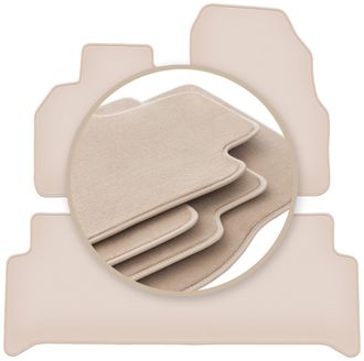 OEM Alfombrillas Premium Beige Para Renault Grand Scenic Ii Monovolumen 2003-2009