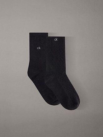 Calvin Klein 2 Pack Linen Blend Crew Socks