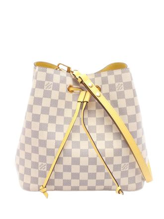 Louis Vuitton 2019 Damier Azur Neonoe MM bucket-tas - Wit